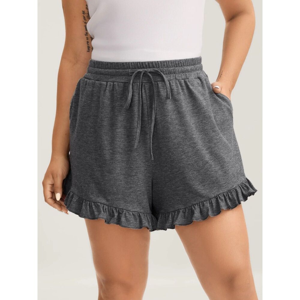 Bloomchic - Supersoft - Drawstring Ruffle Shorts - Brand New! - Picture 5 of 5